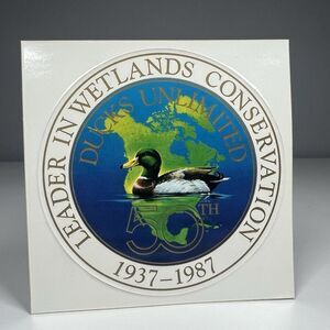 Ducks Unlimited 50th 1937-1987 Wetlands Conservation 4" Decal Sticker